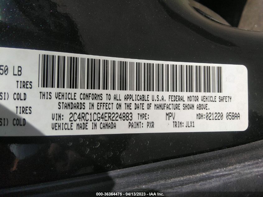 2014 CHRYSLER TOWN & COUNTRY TOURING-L 30TH - 2C4RC1CG4ER224883