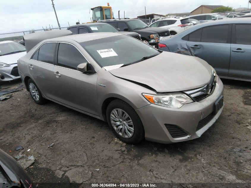 2013 TOYOTA CAMRY HYBRID LE/XLE - 4T1BD1FK1DU086649