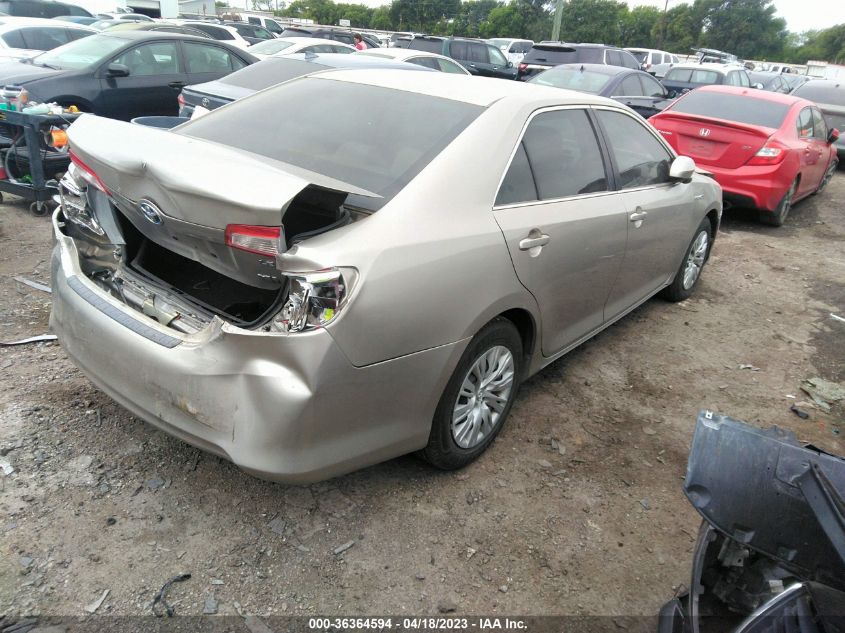 2013 TOYOTA CAMRY HYBRID LE/XLE - 4T1BD1FK1DU086649