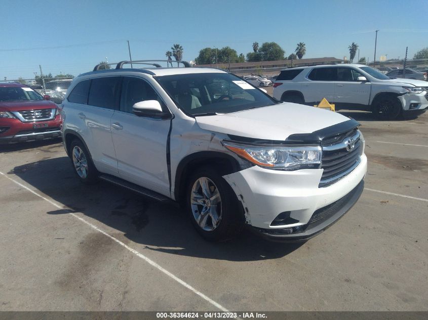 2014 TOYOTA HIGHLANDER LIMITED - 5TDYKRFH8ES012299