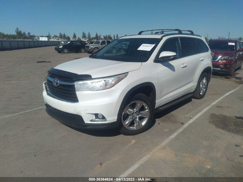 2014 TOYOTA HIGHLANDER LIMITED - 5TDYKRFH8ES012299