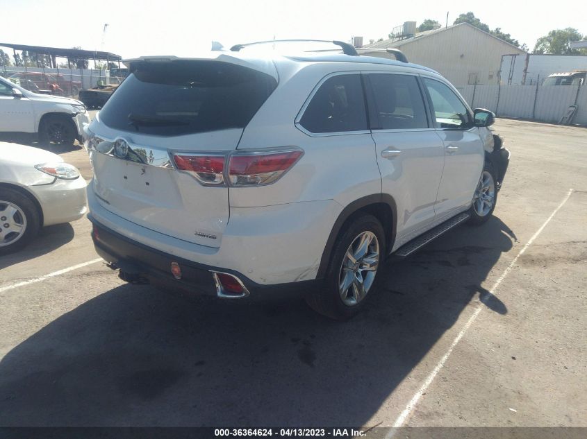 2014 TOYOTA HIGHLANDER LIMITED - 5TDYKRFH8ES012299