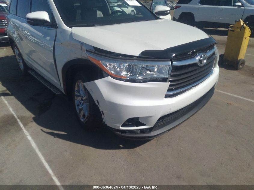 2014 TOYOTA HIGHLANDER LIMITED - 5TDYKRFH8ES012299