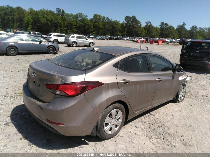 2016 HYUNDAI ELANTRA SE - 5NPDH4AE8GH783478