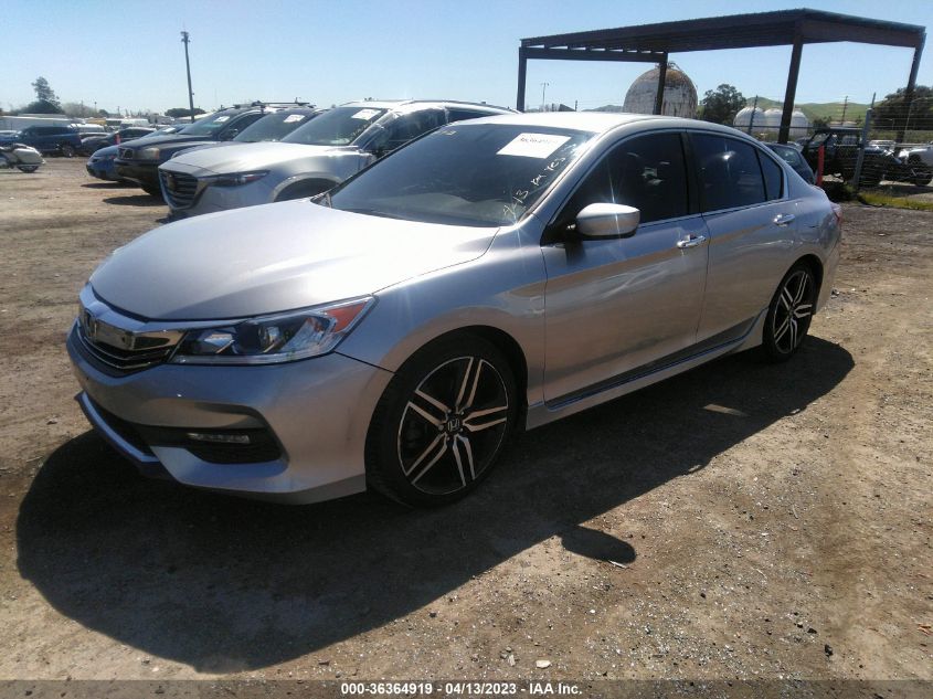 2016 HONDA ACCORD SEDAN SPORT - 1HGCR2F53GA168934
