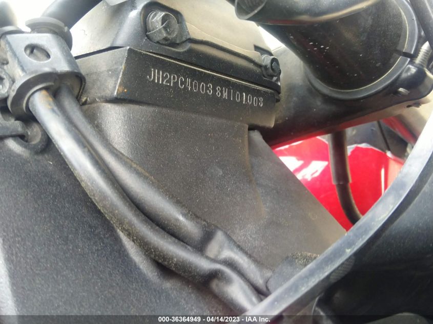 2008 HONDA CBR600 RR - JH2PC40038M101008