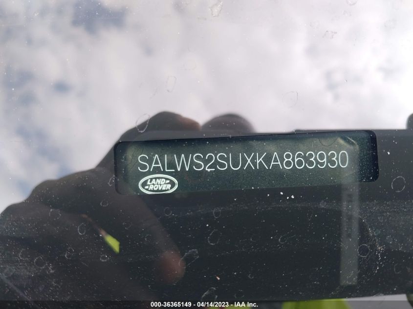 2019 LAND ROVER RANGE ROVER SPORT HST - SALWS2SUXKA863930