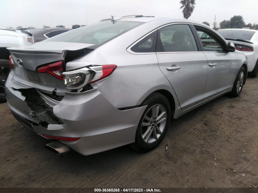 2015 HYUNDAI SONATA 2.4L SE - 5NPE24AF5FH222538