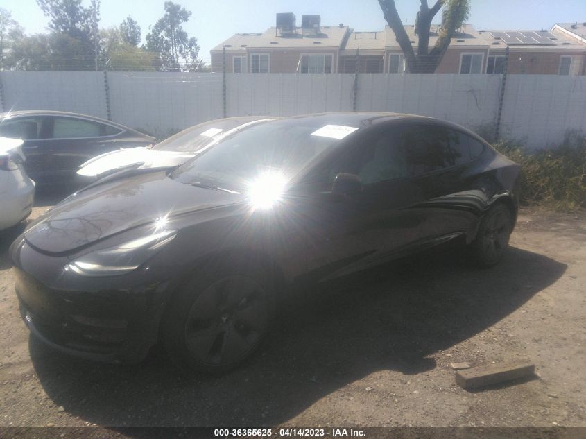 2022 TESLA MODEL 3 - 5YJ3E1EA2NF324484