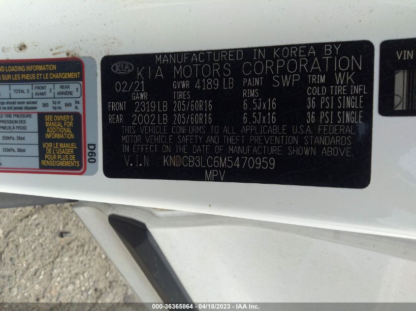 2021 KIA NIRO LXS - KNDCB3LC6M5470959