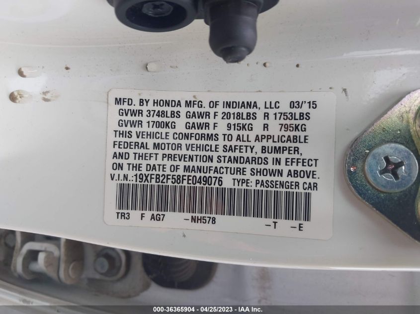 2015 HONDA CIVIC SEDAN LX - 19XFB2F58FE049076