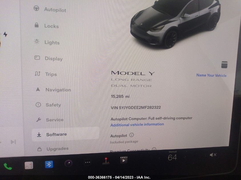 2021 TESLA MODEL Y LONG RANGE - 5YJYGDEE2MF282322