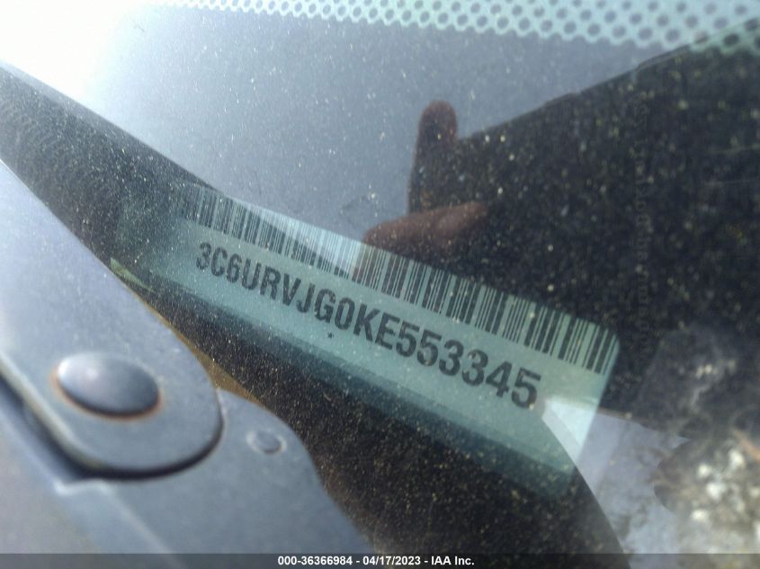 2019 RAM PROMASTER CARGO VAN - 3C6URVJG0KE553345