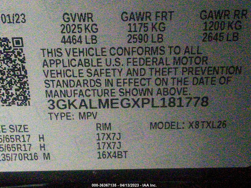 2023 GMC TERRAIN SLE - 3GKALMEGXPL181778