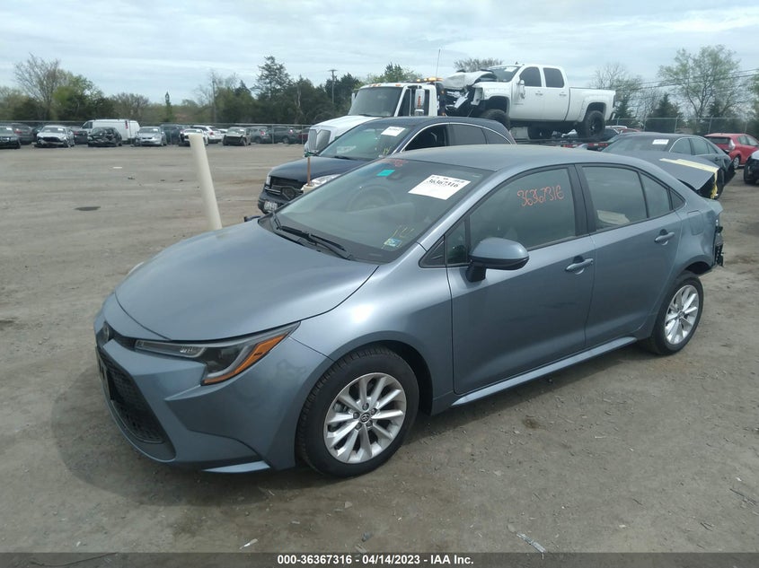VIN 5YFVPMAEXNP386538 2022 TOYOTA COROLLA LE