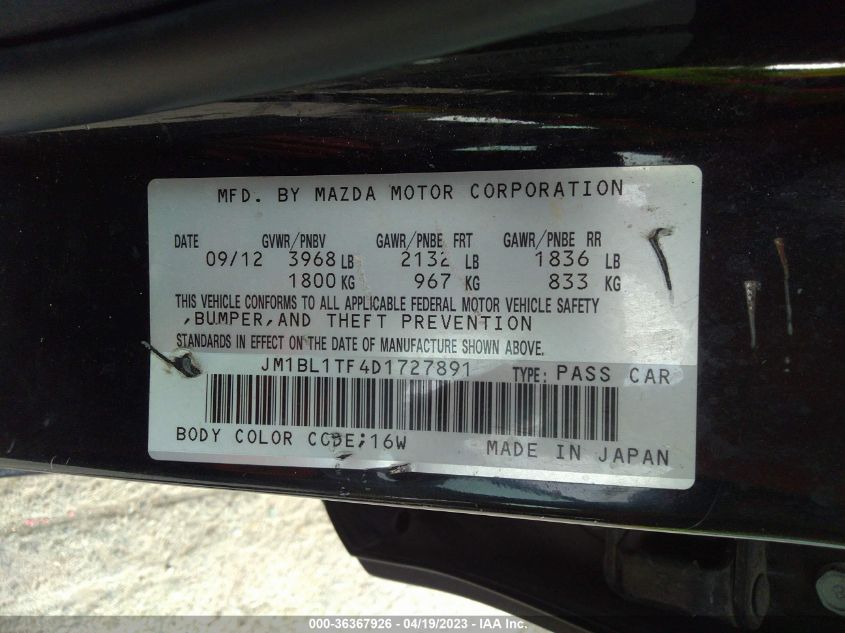 2013 MAZDA MAZDA3 I SV - JM1BL1TF4D1727891