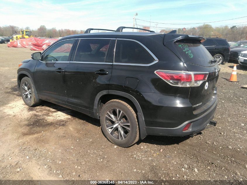 2016 TOYOTA HIGHLANDER XLE - 5TDJKRFH8GS232465