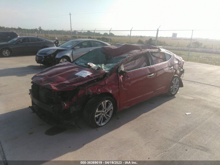 2017 HYUNDAI ELANTRA LIMITED - KMHD84LF2HU358444