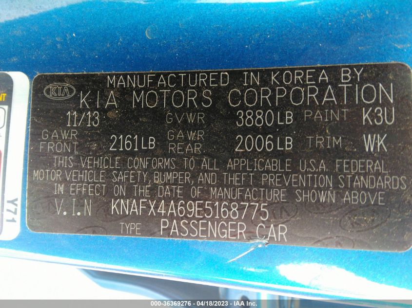 2014 KIA FORTE LX - KNAFX4A69E5168775