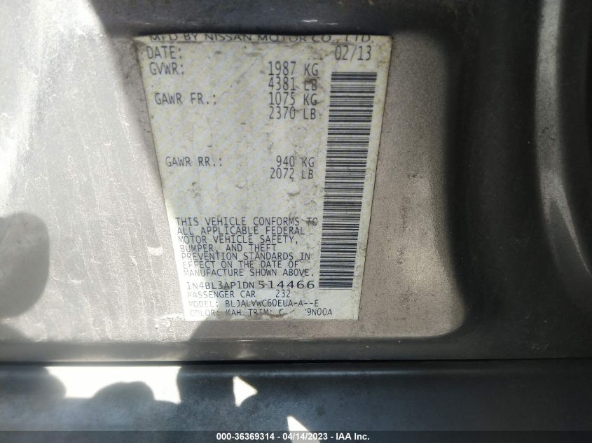 2013 NISSAN ALTIMA 3.5 SL - 1N4BL3AP1DN514466
