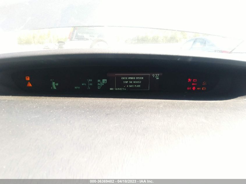 2013 TOYOTA PRIUS ONE/TWO/THREE/FOUR/FIVE - JTDKN3DU4D1621024