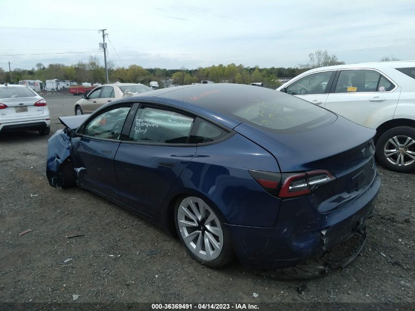 2022 TESLA MODEL 3 LONG RANGE - 5YJ3E1EB8NF191724