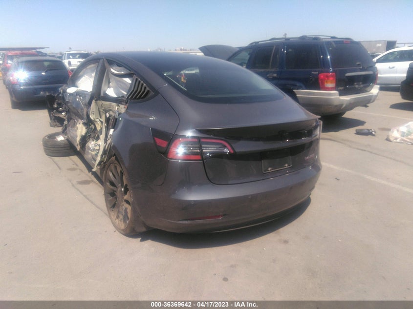 VIN 5YJ3E1EC2NF294498 2022 TESLA MODEL 3 PERFORMANCE