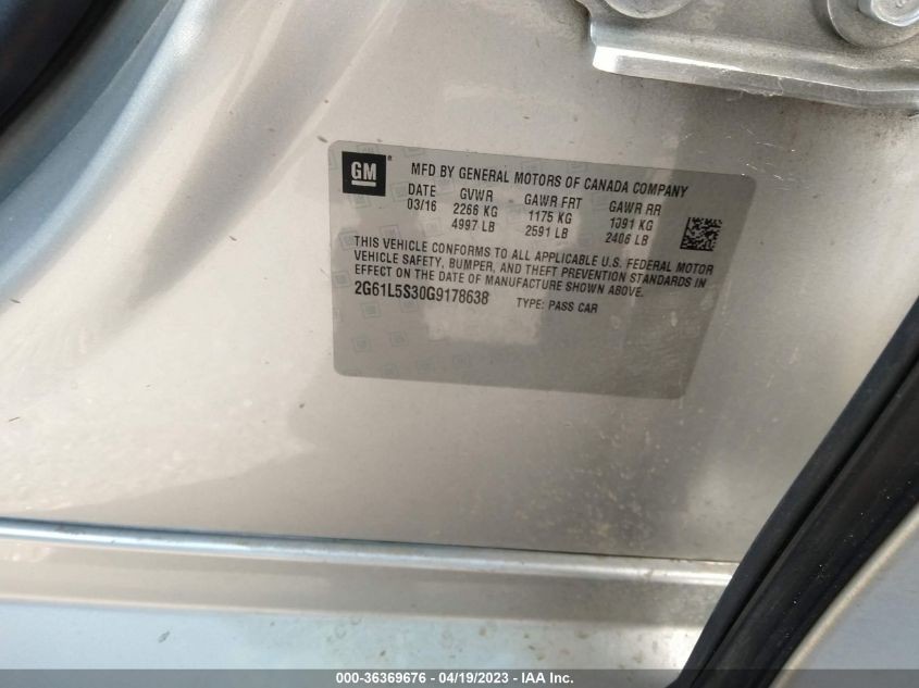 2016 CADILLAC XTS - 2G61L5S30G9178638