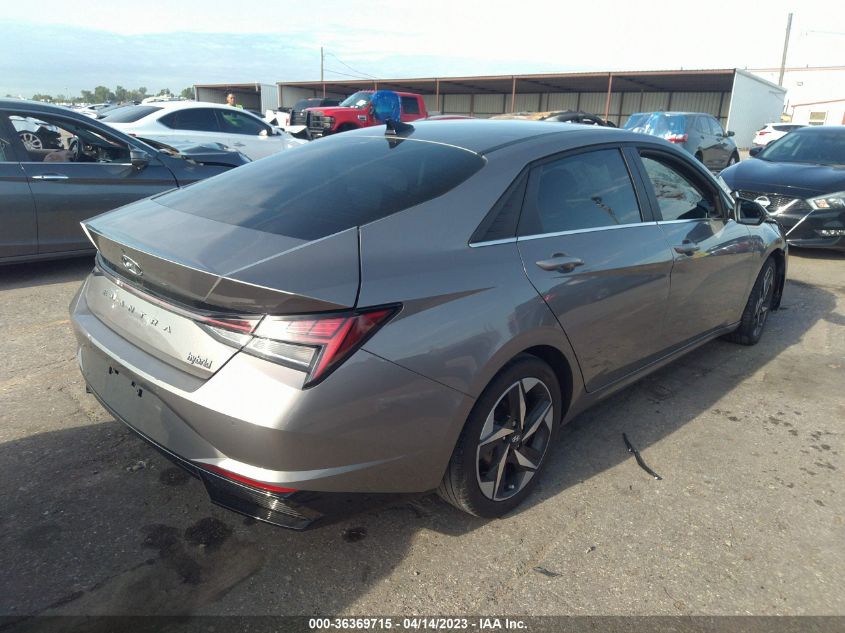 2021 HYUNDAI ELANTRA HYBRID LIMITED KMHLN4AJ6MU005694