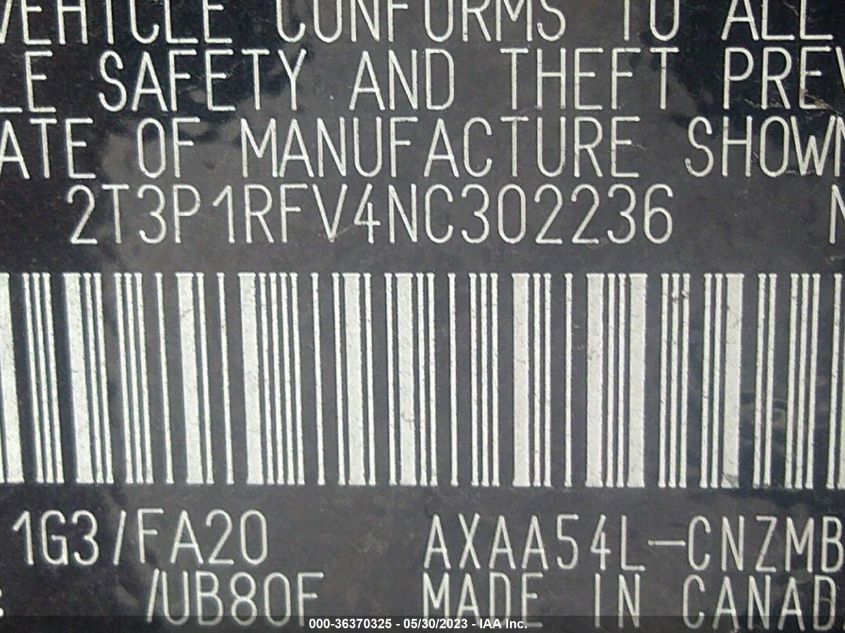 2022 TOYOTA RAV4 XLE - 2T3P1RFV4NC302236