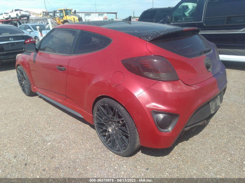 2013 HYUNDAI VELOSTER TURBO W/BLACK INT - KMHTC6AE9DU139961