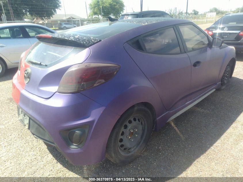 2013 HYUNDAI VELOSTER TURBO W/BLACK INT - KMHTC6AE9DU139961