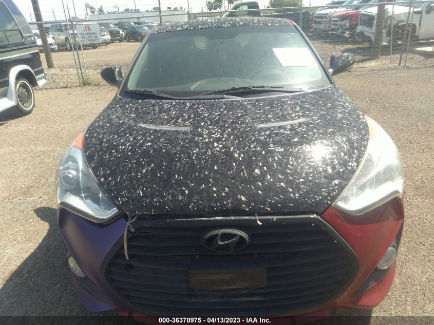 2013 HYUNDAI VELOSTER TURBO W/BLACK INT - KMHTC6AE9DU139961
