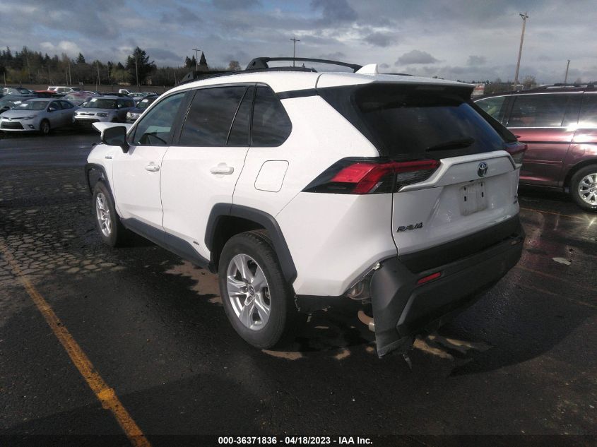 2019 TOYOTA RAV4 HYBRID XLE - 2T3RWRFV3KW007861