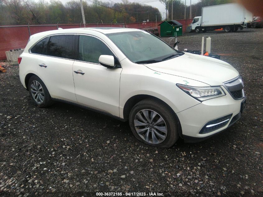 2016 ACURA MDX W/TECH/ENTERTAINMENT/W - 5FRYD4H63GB038596