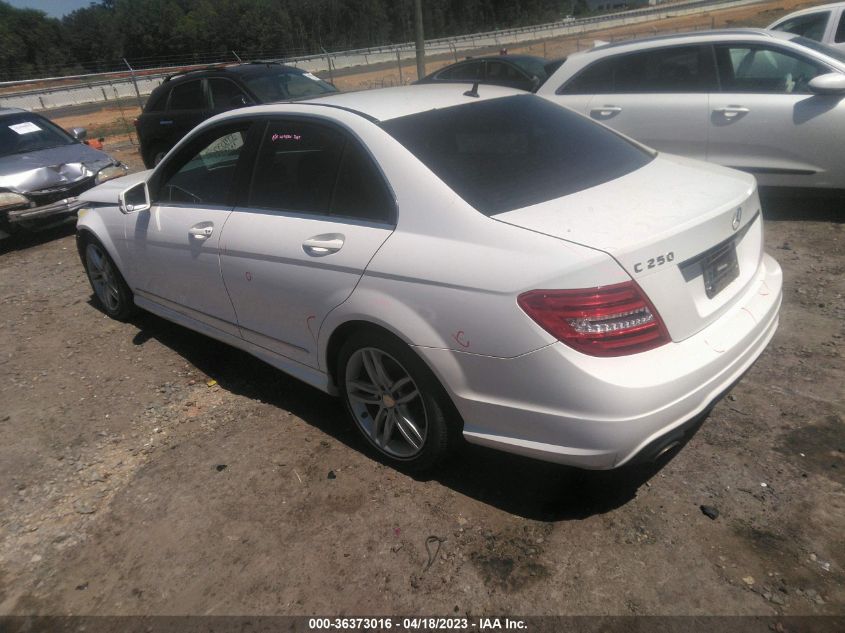 2013 MERCEDES-BENZ C-CLASS C 250 - WDDGF4HB4DR288221