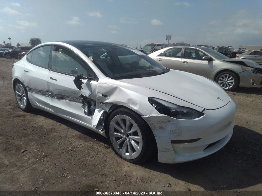 2022 TESLA MODEL 3 - 5YJ3E1EA3NF325353