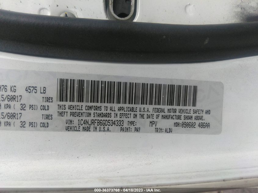 2016 JEEP PATRIOT HIGH ALTITUDE EDITION - 1C4NJRFB6GD534333