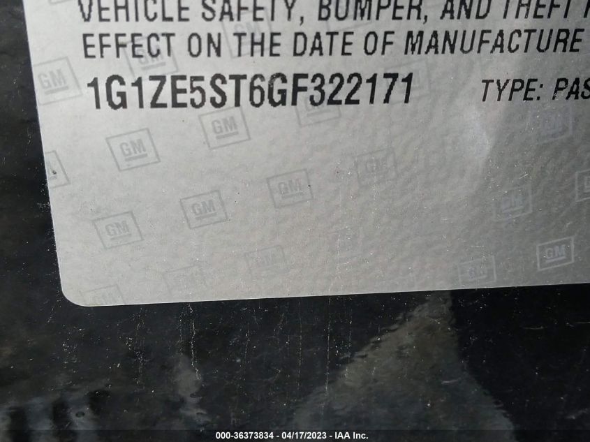 2016 CHEVROLET MALIBU LT - 1G1ZE5ST6GF322171