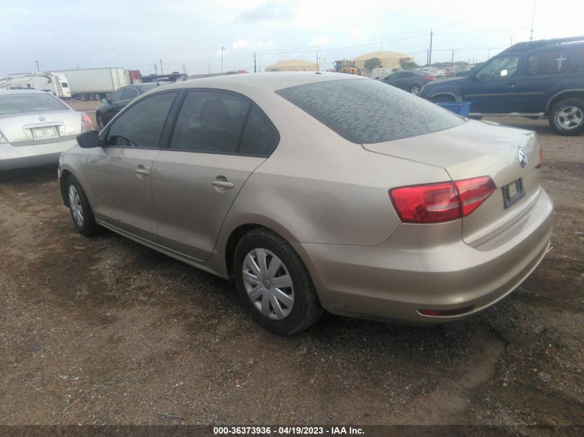 2015 VOLKSWAGEN JETTA SEDAN 2.0L S - 3VW2K7AJ3FM255537