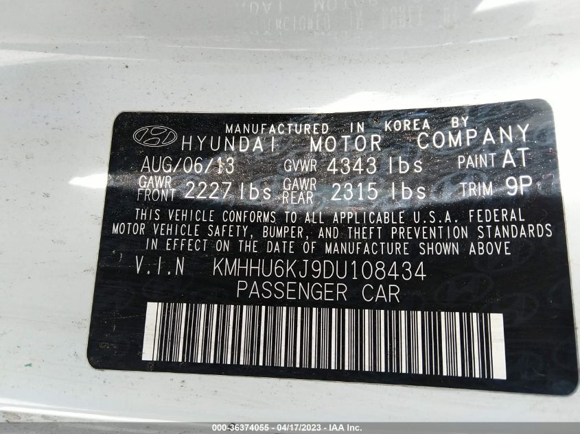 2013 HYUNDAI GENESIS COUPE 3.8 TRACK KMHHU6KJ9DU108434