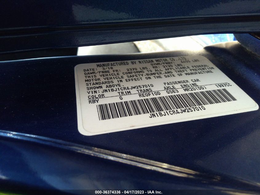 2018 NISSAN ROGUE SPORT S - JN1BJ1CR4JW257010