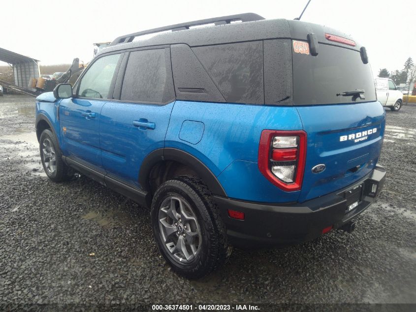 2022 FORD BRONCO SPORT BADLANDS - 3FMCR9D94NRD52291