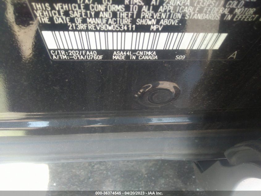 2013 TOYOTA RAV4 XLE - 2T3RFREV9DW053411