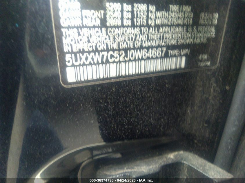 2018 BMW X4 M40I - 5UXXW7C52J0W64667