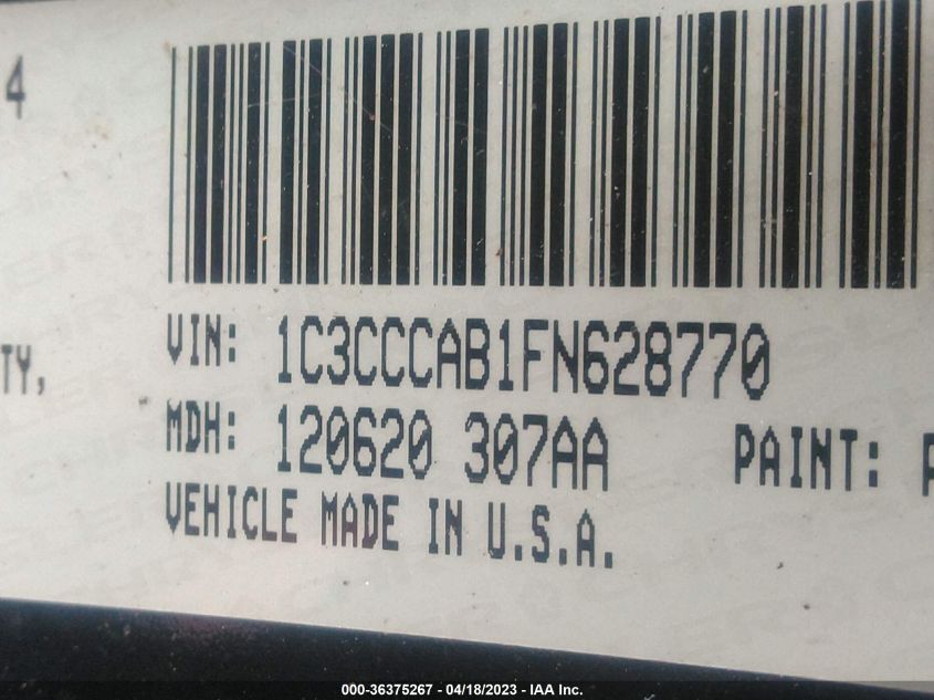 2015 CHRYSLER 200 LIMITED - 1C3CCCAB1FN628770