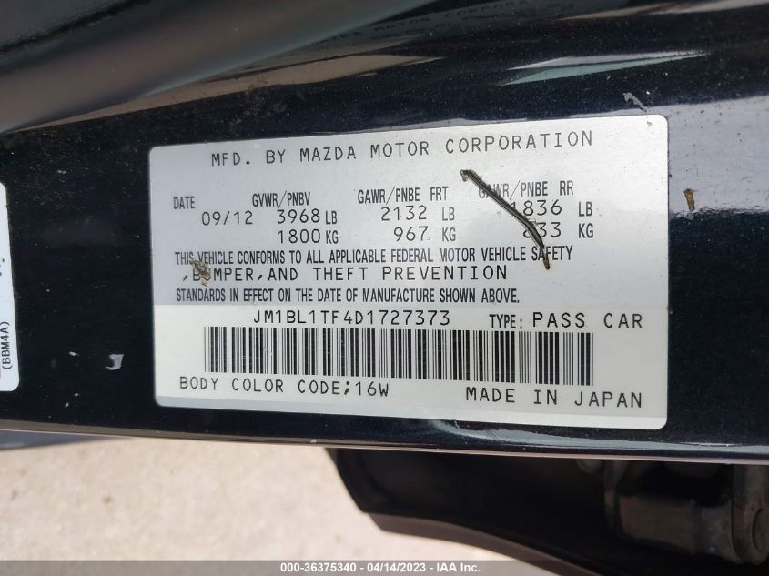 2013 MAZDA MAZDA3 I SV - JM1BL1TF4D1727373