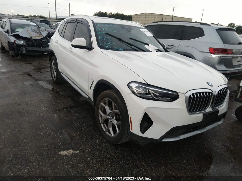 2022 BMW X3 SDRIVE30I - 5UX43DP05N9N14028