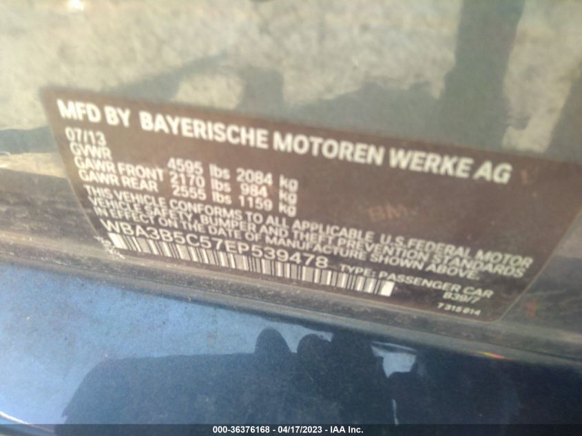 2014 BMW 3 SERIES 328I XDRIVE - WBA3B5C57EP539478