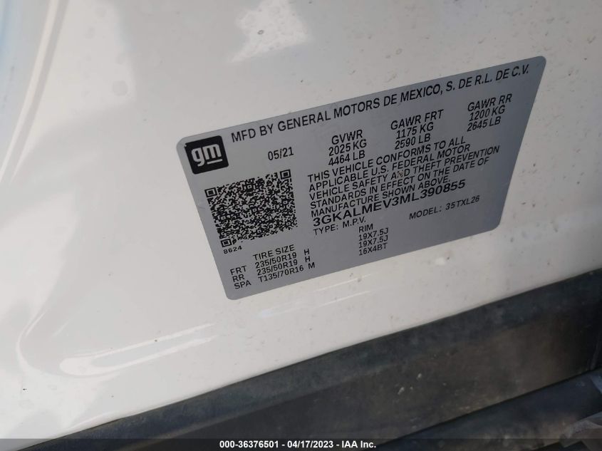 2021 GMC TERRAIN SLE - 3GKALMEV3ML390855